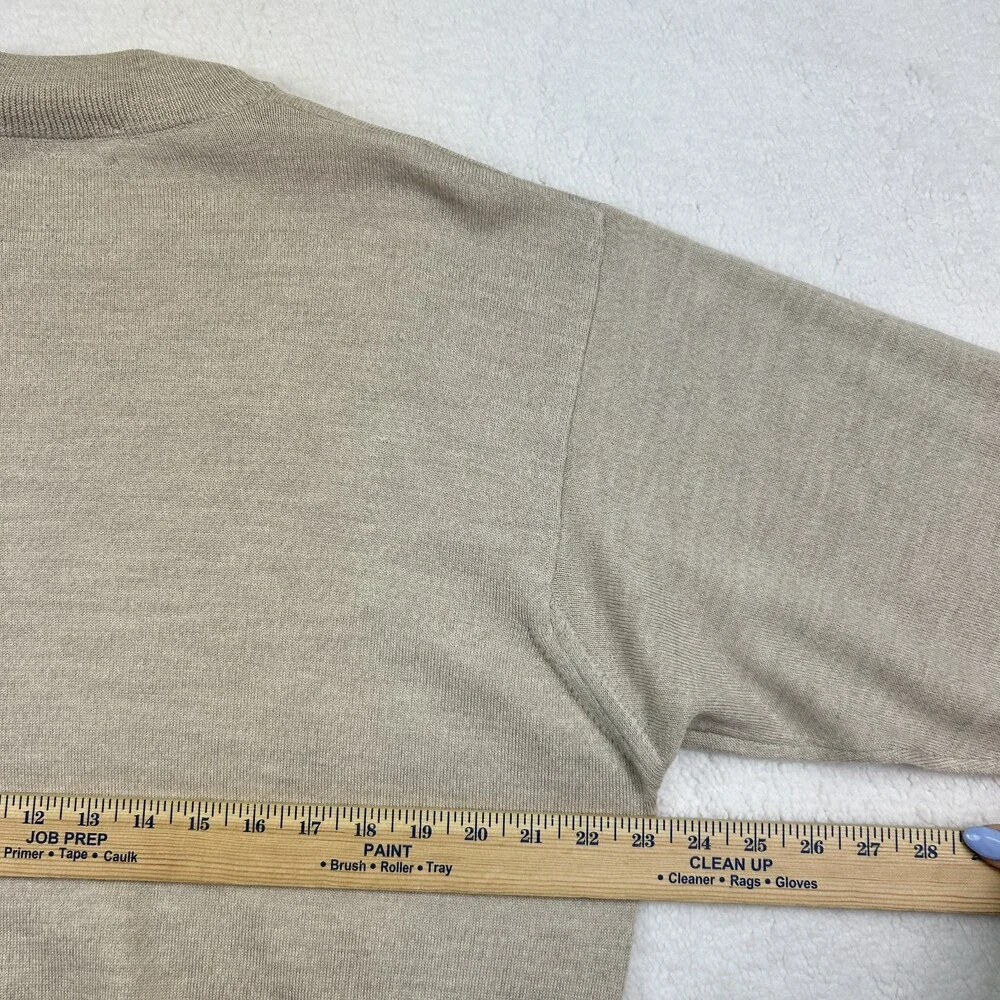 Brandini Sweater Mens Large Tall Woolmark 100% Merino Wool Crewneck Italy